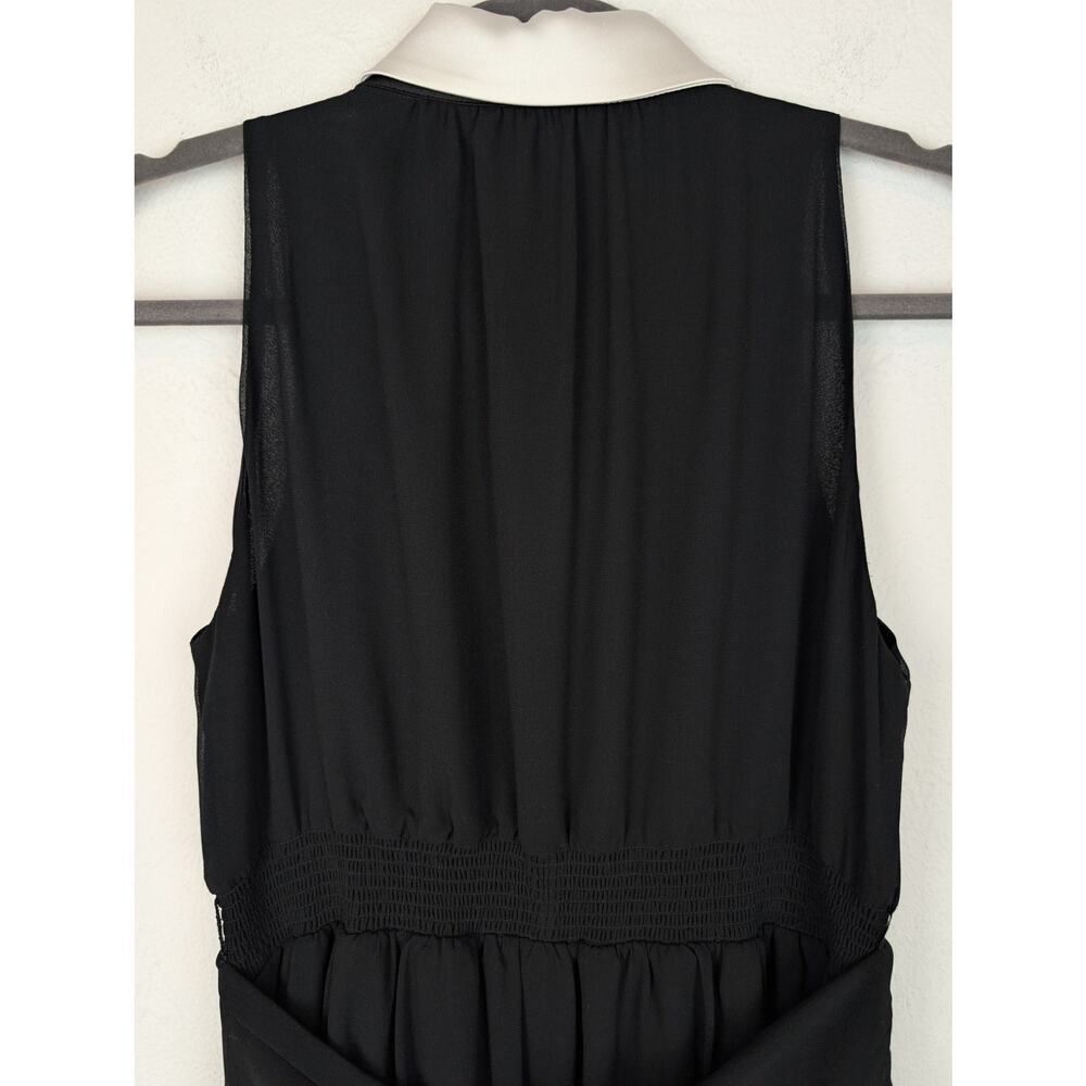 White House Black Market Dress White Collar Wednesday Addams Family Black Size 2 - Picture 6 of 12